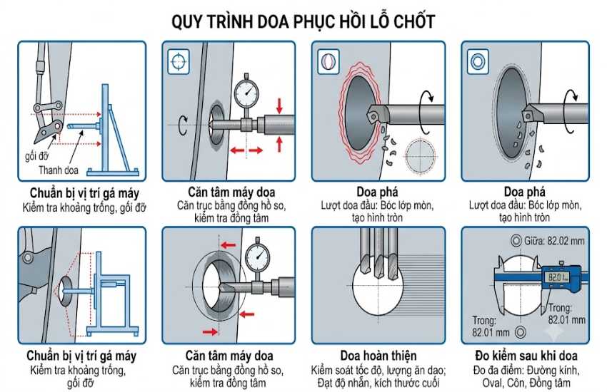 Những lỗi thường gặp khi doa phục hồi lỗ chốt