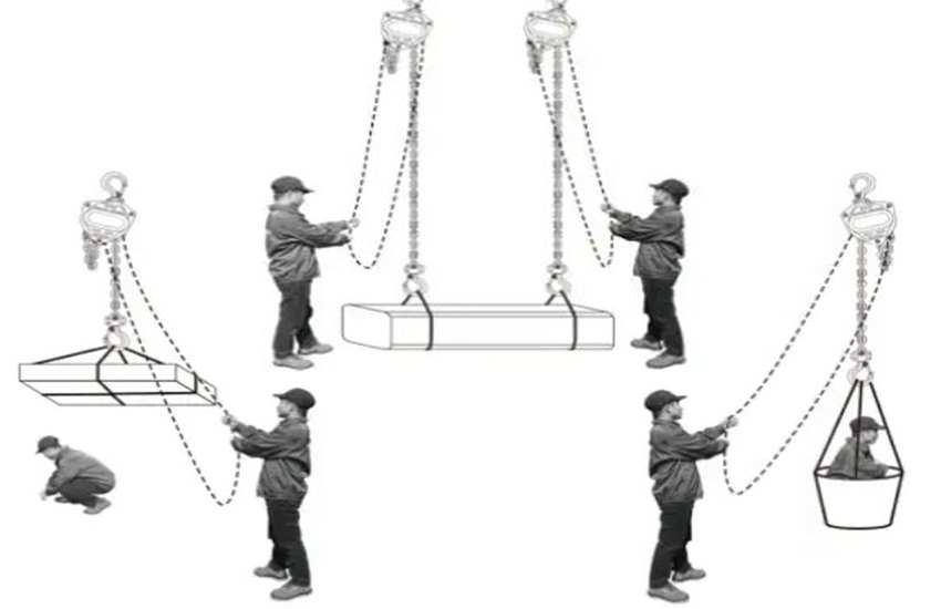 Pa lăng xích kéo tay 1 tấn 3 mét DBK HSZ 9