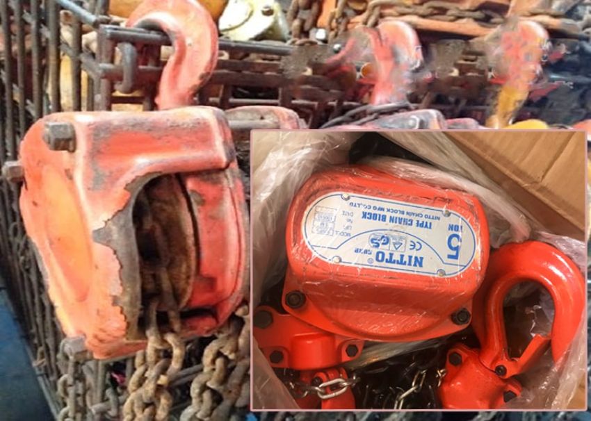 Pa lăng xích kéo tay cũ 1