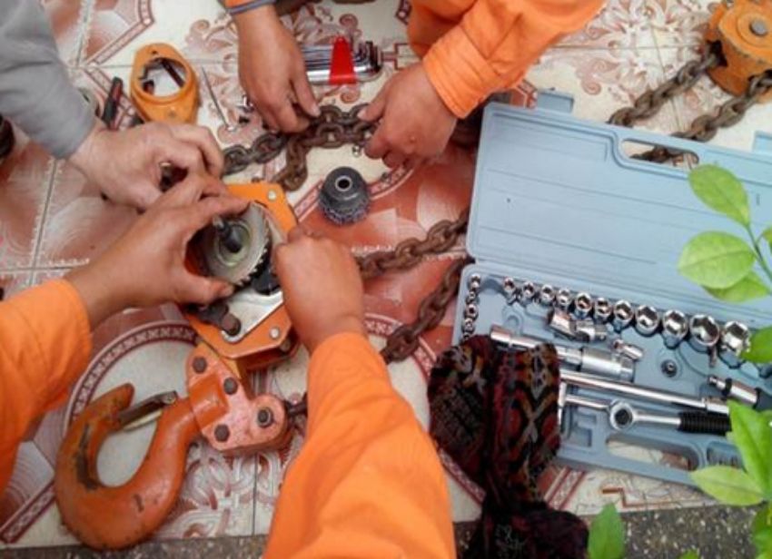 Pa lăng xích kéo tay cũ 3