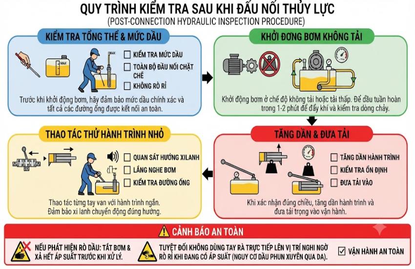Sau khi đấu xong kiểm tra theo thứ tự nào