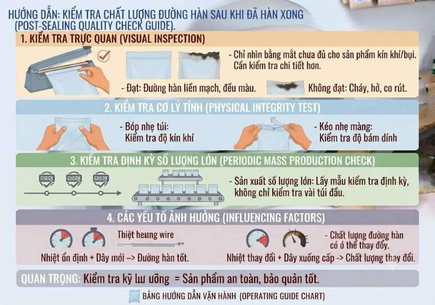 Sau khi hàn xong nên kiểm tra gì?