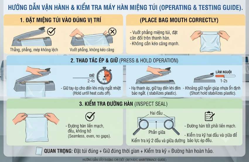 Sử dụng máy hàn miệng túi