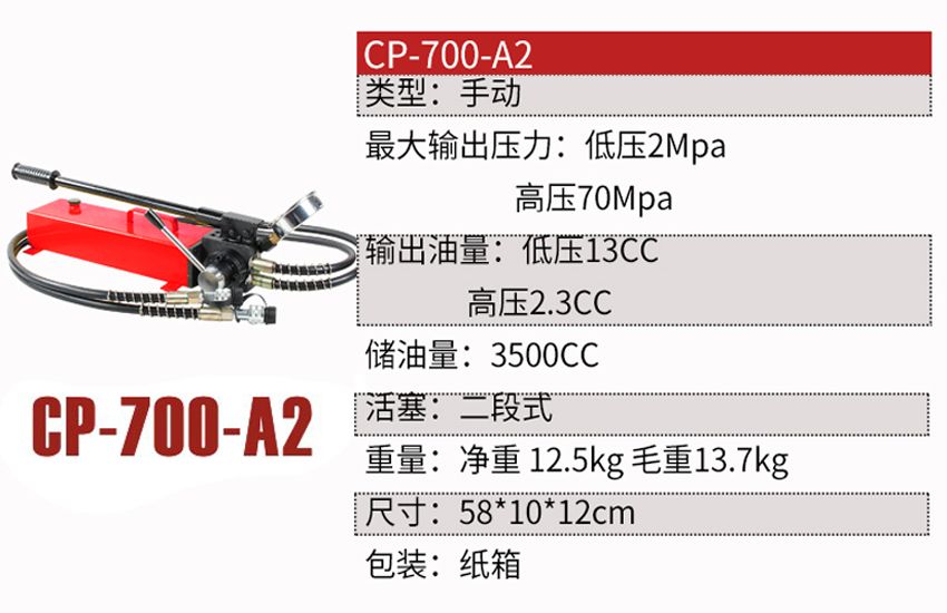 Tay bơm thủy lực TAT CP-700-A2 2