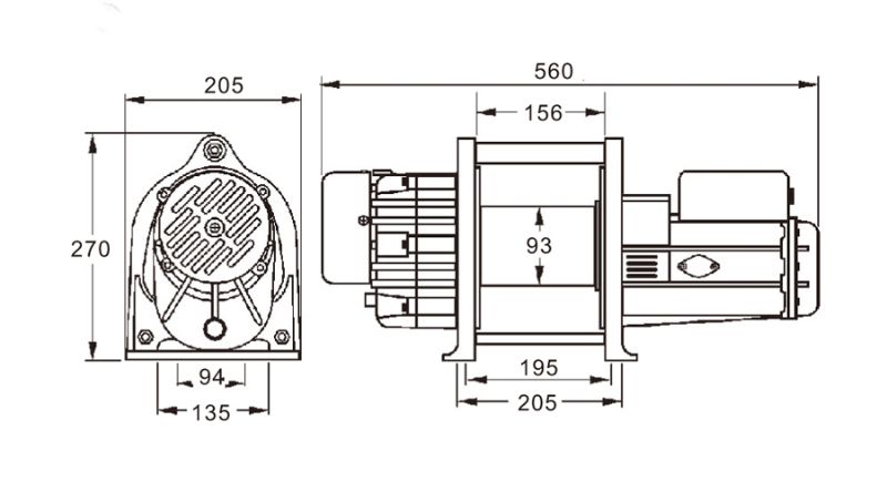 Tời điện 200kg 3