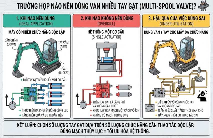 Trường hợp nào nên dùng van nhiều tay