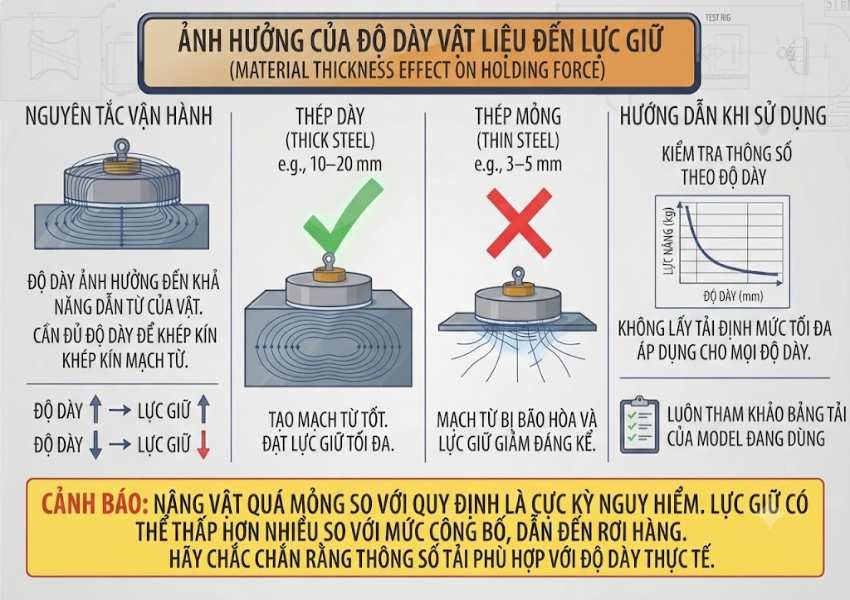 Vật nâng quá mỏng