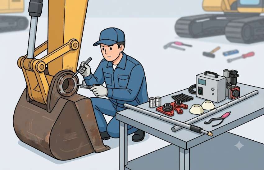 Vì sao lỗ chốt trên máy công trình bị mòn