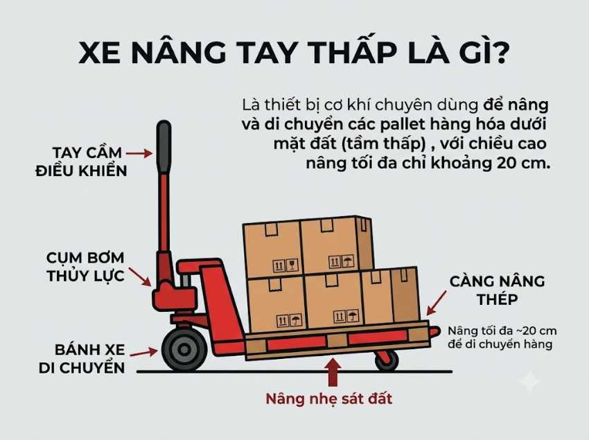 Xe nâng tay thấp là gì?