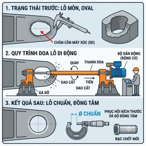 Quy trình doa phục hồi lỗ chốt