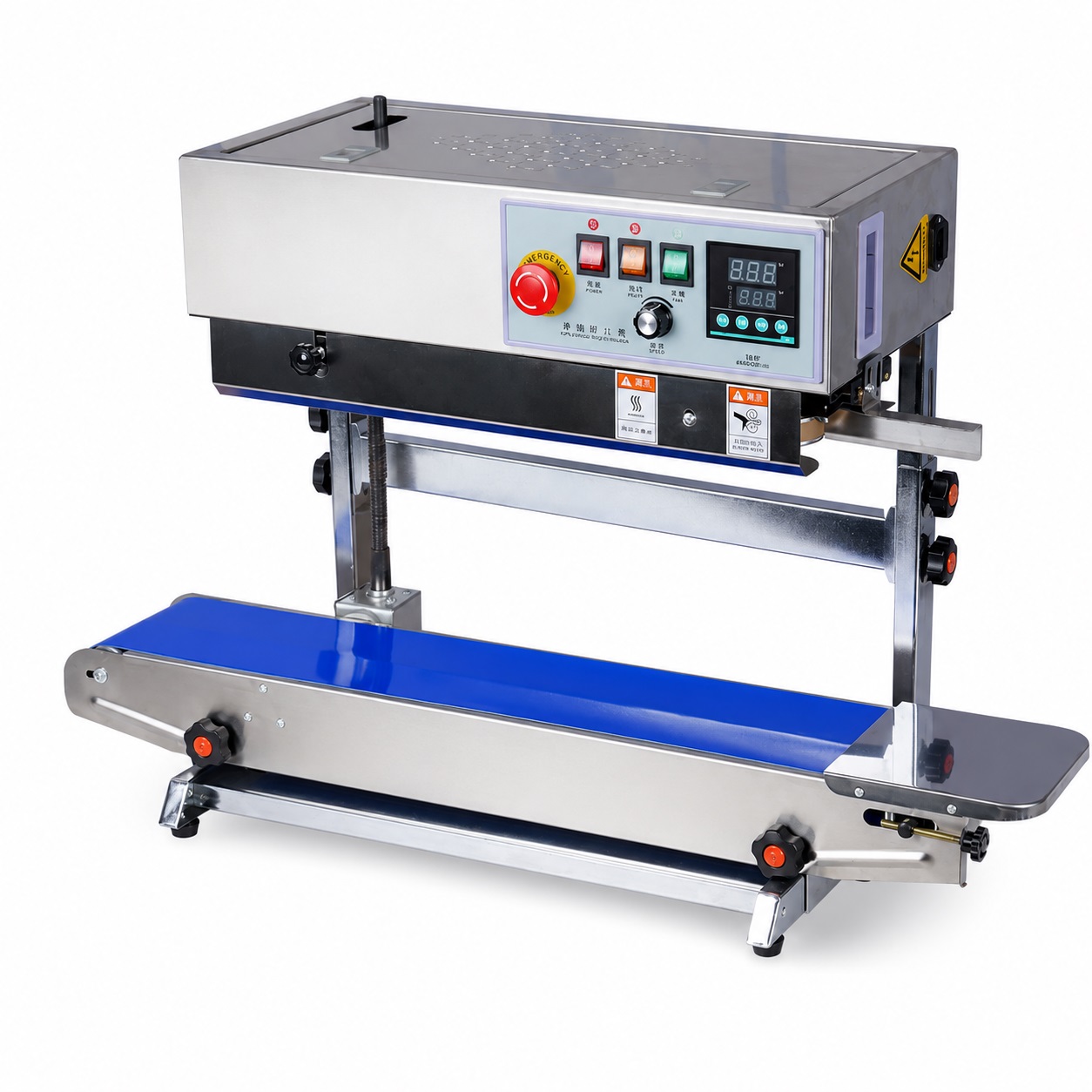 Máy hàn miệng túi liên tục FR900W inox 304 (Chân cao 16-28cm)